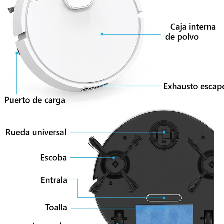 Aspiradora Robot 3 en 1 con Fregona