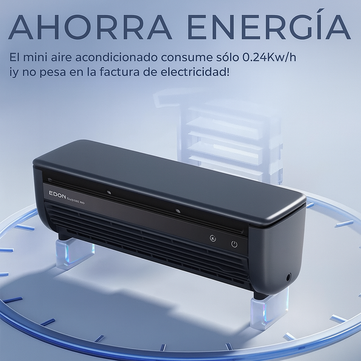 Mini Aire Acondicionado ClimaGo™. ¡Di Adiós al Calor Intenso y Disfruta de Aire Frío al Instante con Ahorro de Energía!