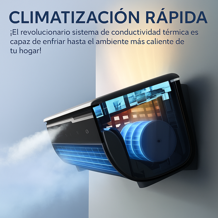 Mini Aire Acondicionado ClimaGo™. ¡Di Adiós al Calor Intenso y Disfruta de Aire Frío al Instante con Ahorro de Energía!